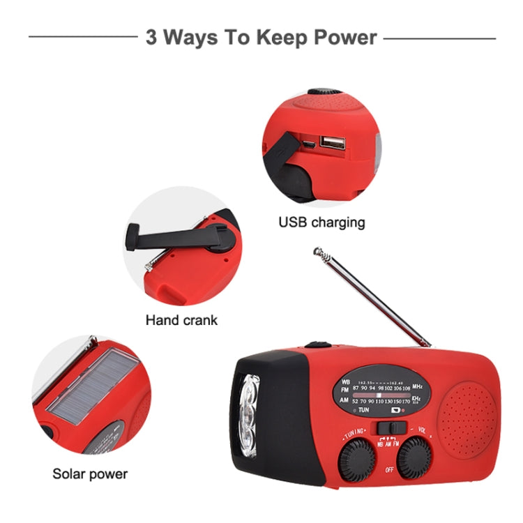 HanRongda HRD-902 Disaster Prevention and Emergency Solar Charging Lighting Mobile Portable Radio, HRD-902